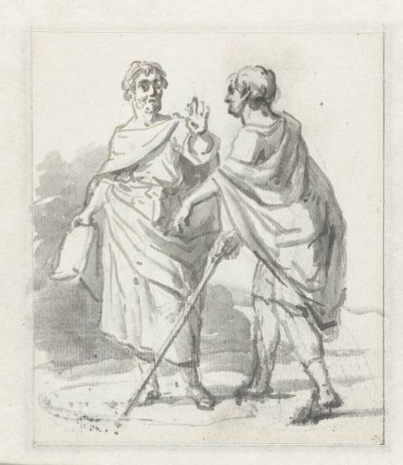 Laenas draws a circle in the sand around Antiochus IV Epiphanes