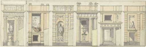 Six designs for a decorative wall