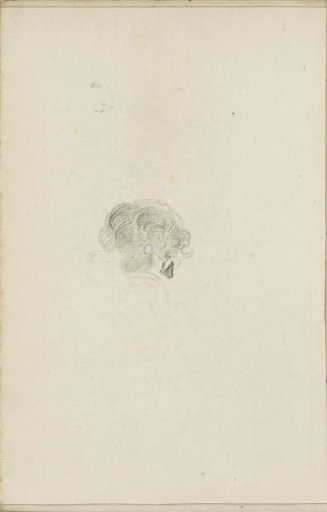 Back of the head of a man with curly hair
