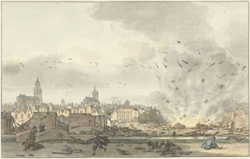The explosion of the Gunpowder Magazine in Delft, 12 October 1654