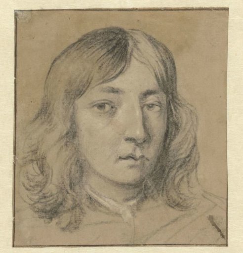 Head of a boy with long hair