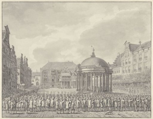 Oath-taking of the Government Regulation on the Grote Markt in Haarlem, 5 September 1787