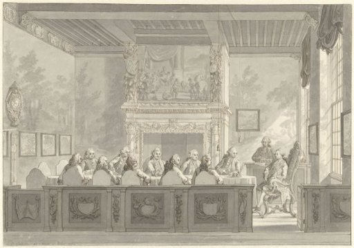 Inauguration of Prince William V in the College of the Admiralty in Amsterdam