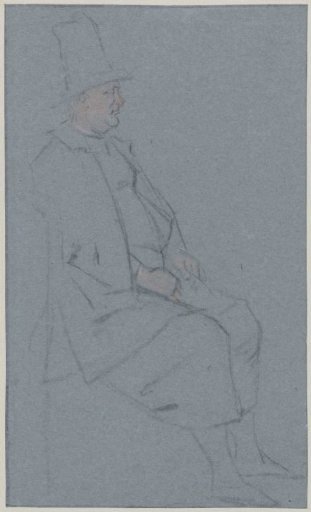 Seated Quaker, Profile to the Right