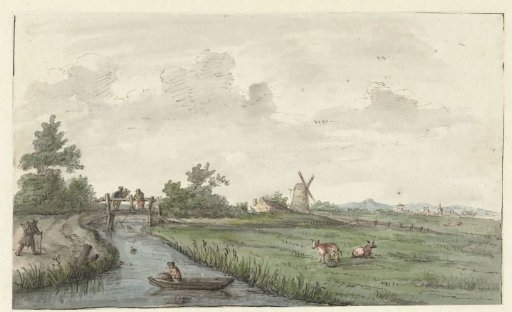 Landscape with a Ditch and a Country Road