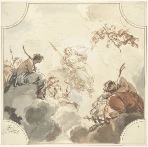 Design for a Ceiling Painting with Diana and Endymion