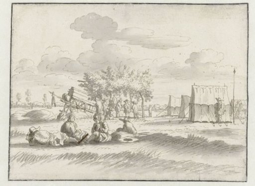 View of an Encampment of the Army of Willem III near Leuven