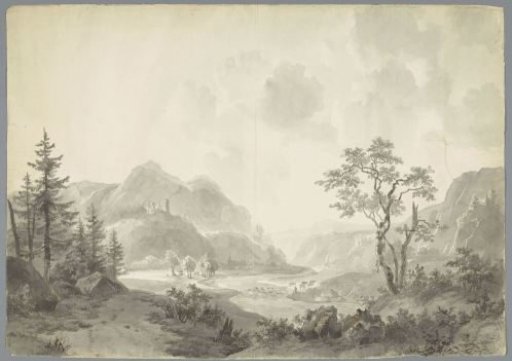 Mountain landscape with a river