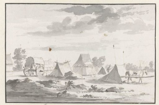 View of an Encampment of the Army of Willem III near Leuven