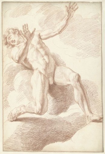 Male nude, reclining