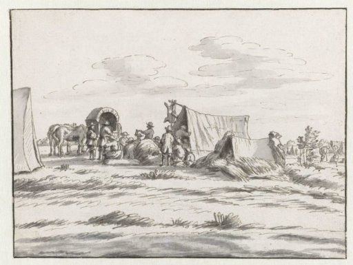 View of an Encampment of the Army of Willem III near Leuven