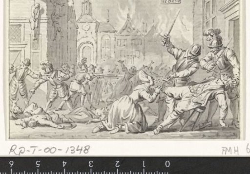 Plundering and murder of the smith Huibert Willemszoon van de Eijcken by Spanish troops in Naarden, 1 December 1572
