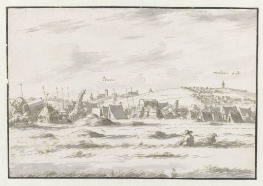 View of an Encampment of the Army of Willem III near Leuven