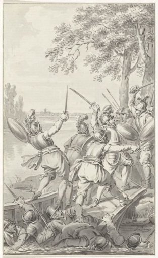 Arent van Benschop and Jan van Renesse drown in the Lek, 1304