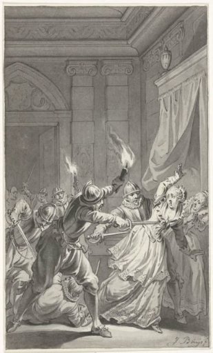 The murder of Aleid van Poelgeest in her room, 22 September 1392
