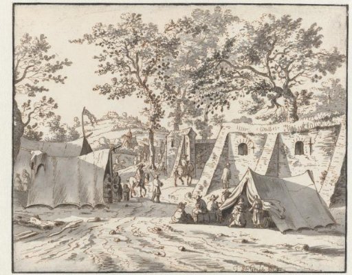 View of an Encampment of the Army of Willem III near Leuven