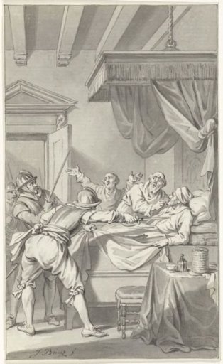 The murder of mayor Beernt Proys in his bed, in Utrecht, 1425