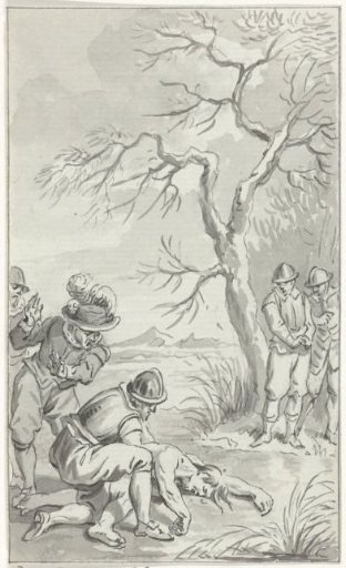 The discovery of the corpse of Charles the Bold in a marsh, frozen to the ice, 5 January 1477