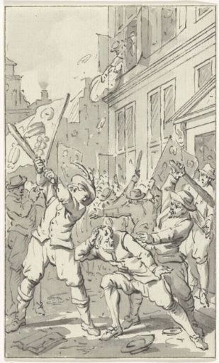 Popular fury in Alkmaar during the Cheese and Bread Riot, 1492
