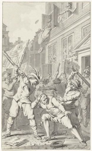 Popular fury in Alkmaar during the Cheese and Bread Riot, 1492