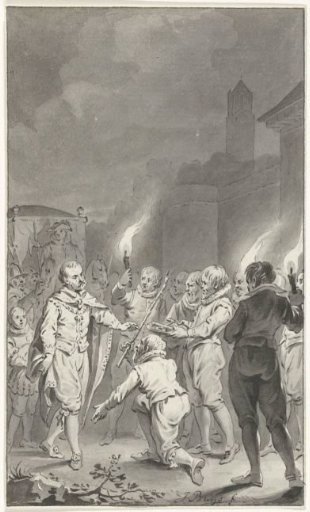 Emperor Charles V receiving the keys of the gates and the rod of justice from Utrecht
