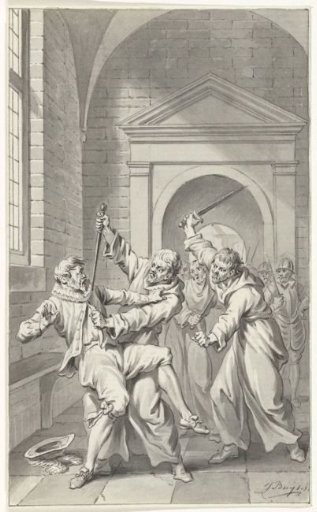 The surprise attack on the Spanish garrison at Loevestein Castle by Herman de Ruiter, December 1570