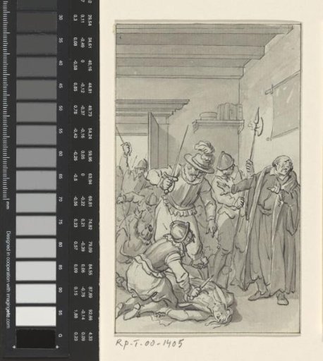 Ill-treatment of the son of the scholar Hortensius by the Spaniards at Naarden, 1 December 1572