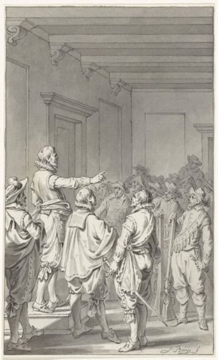 Wigbold Ripperda addresses the citizens and the militia of Haarlem, December 1572