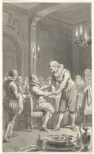 The betrayal of Rennenberg to burgomaster Hillebrands, 1580