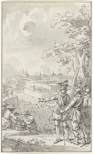 Prince Maurice in the army before Geertruidenberg, 1593