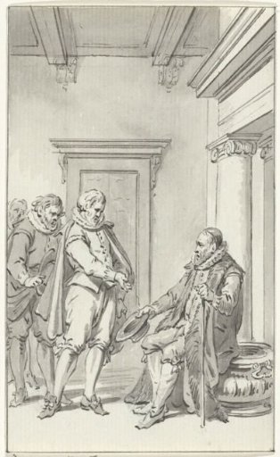 Councillor Teding van Berkhout warns Johan van Oldenbarnevelt of his arrest, 28 August 1618