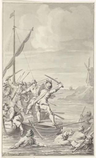 Johan van Galen defends himself against 20 robbers, 1649