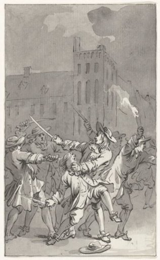 Johan de Witt attacked and severely wounded, 1672