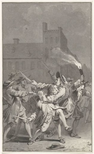 Johan de Witt attacked and severely wounded, 1672