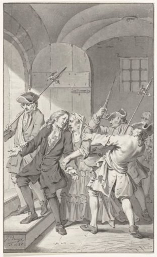 Mayor Westerwijk of Goes led out of prison, 1692