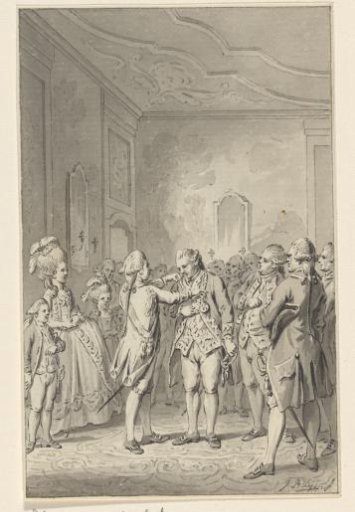 William V honors the heroes of the naval battle at Dogger Bank, 1781