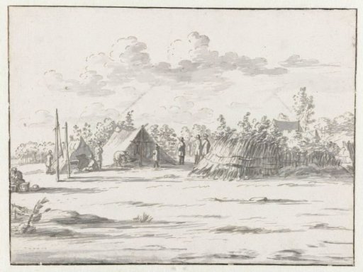 View of an Encampment of the Army of Willem III near Lembeek, Flemish Brabant