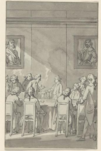 William V takes his seat for the first time in the Council of State, 1763