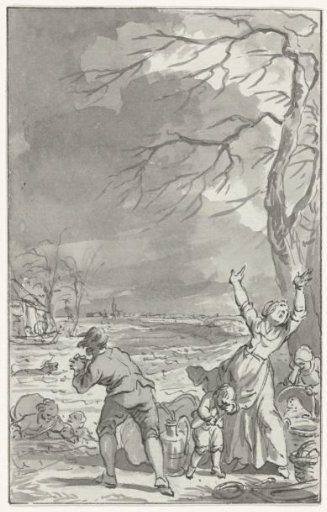 Flooding of the Rhine dike in Gelderland, 1770