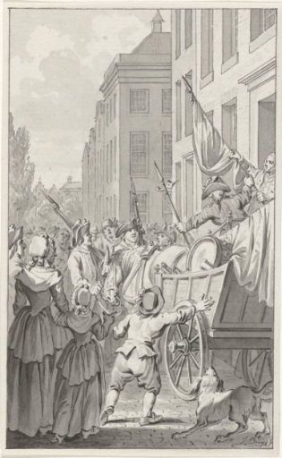 Collection of drums and flags from patriots in Zutphen, 1787