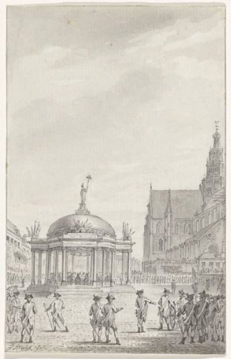 The Temple on the Grote Markt in Haarlem on the occasion of the swearing-in of the Government Regulation, 5 September 1787