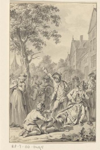 The corpse of the Leiden patriot, emeritus Remonstrant preacher P. van den Bosch, mistreated in Zoetermeer, November 1787