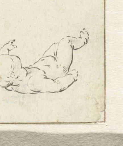 Child Lying on Back, Legs Upward