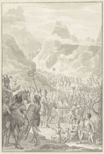 The procession of the Cimbri over the Alps