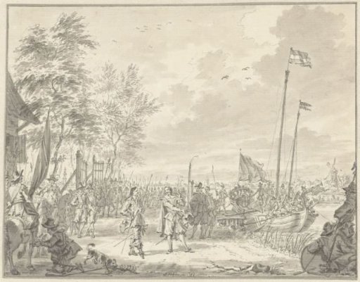 Negotiation between delegates of Amsterdam and Count Willem Frederik at Hofstede Welna on the Amstel, 1650