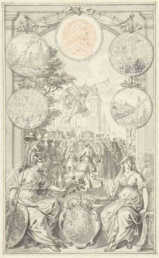 Allegory with the arrival of William IV in The Hague, 1747
