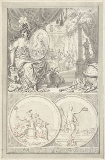 Allegory on the founding of the Holland Society of Sciences, 1752