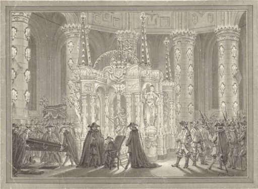 Funeral of Anna of Hanover in the New Church in Delft, 1759