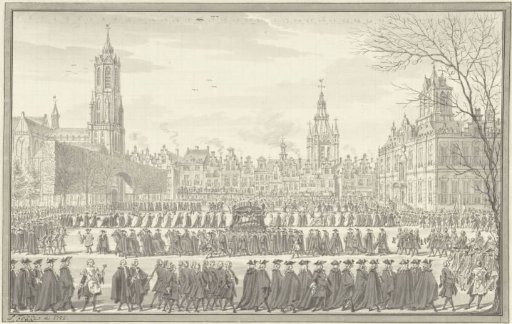 Lying-in-state of Prince William IV in Delft, 4 February 1752