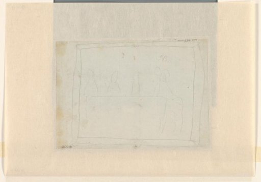 Rough sketch (or children's drawing?) of a group of people around a table